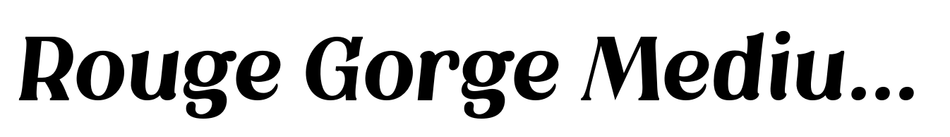 Rouge Gorge Medium Semi Condensed Italic